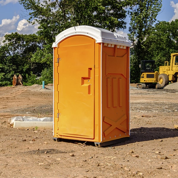 can i customize the exterior of the porta potties with my event logo or branding in Goshen Alabama